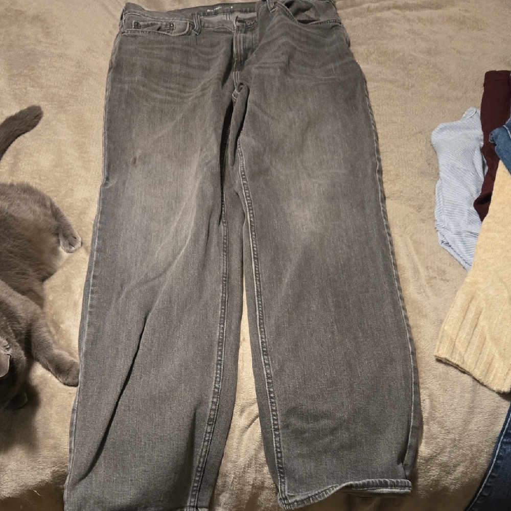 Old Navy Men's 38x36 Loose Relaxed Fit Gray Jeans